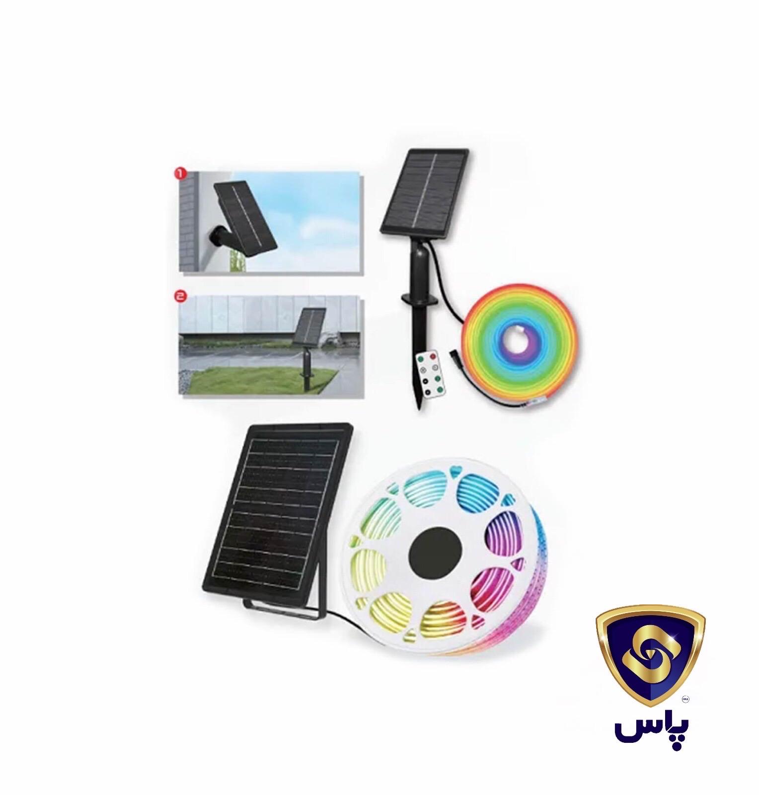 ریسه ی شلنگی سی متری خورشیدی RGB افکت دار - Image 3